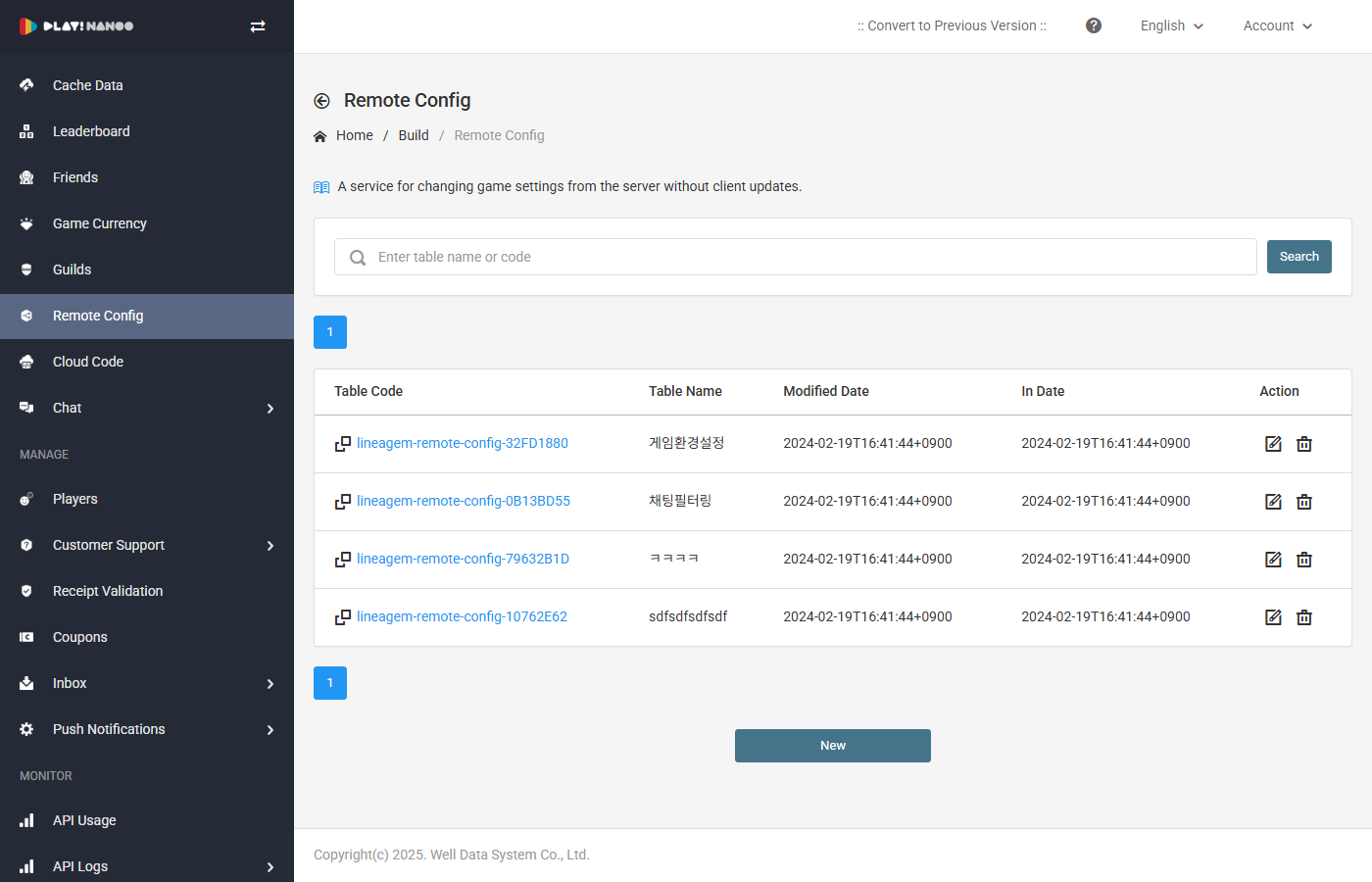 REMOTE CONFIG